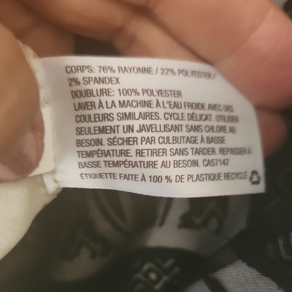 Xhilaration Women's Black/Gray Geometric Boho Sleeveless Baby Doll Dress Size XS - Picture 10 of 14